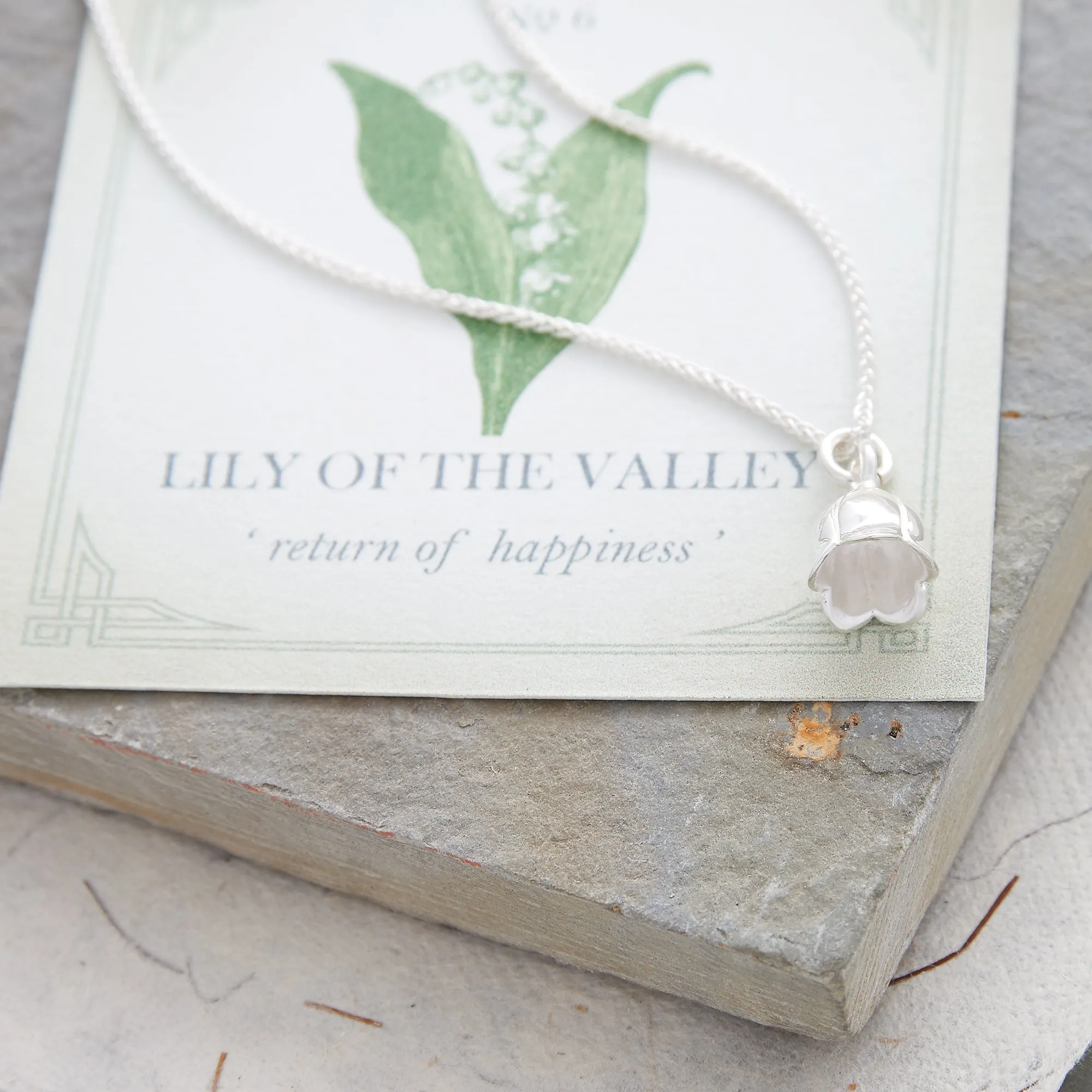 Lily Of The Valley Flower Silver Charm