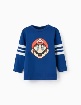 Long Sleeve T-Shirt for Boys 'Super Mario', Dark Blue