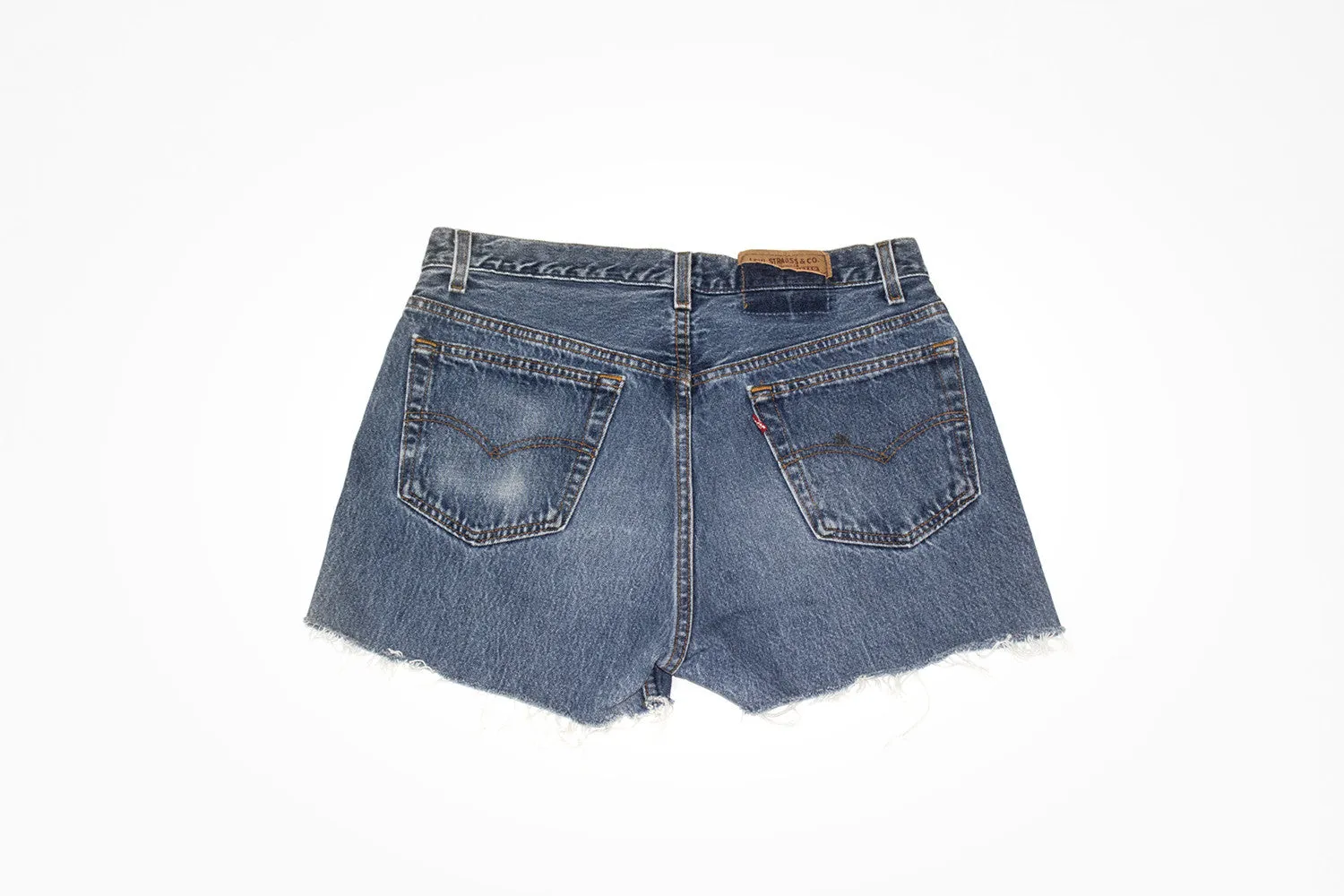 Lovely Lotus Cut Offs - Vintage Women’s Denim Levi Shorts with Embroidery