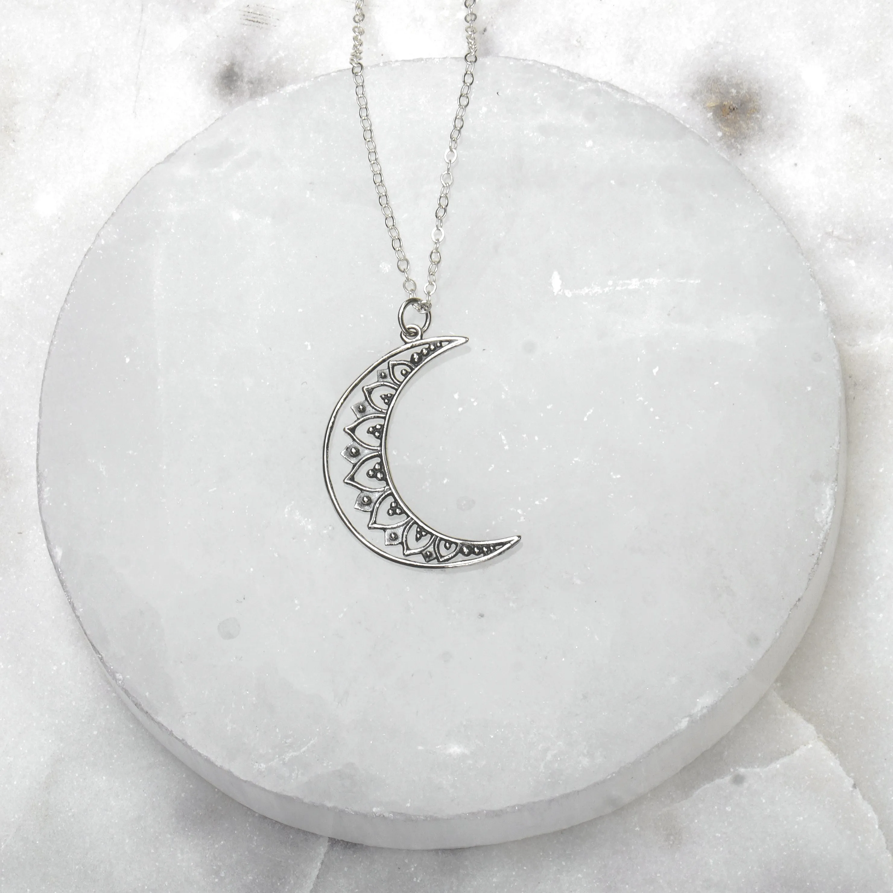 Mandala Moon Pendant