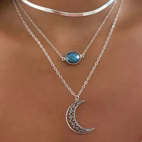 Mandala Moon Pendant