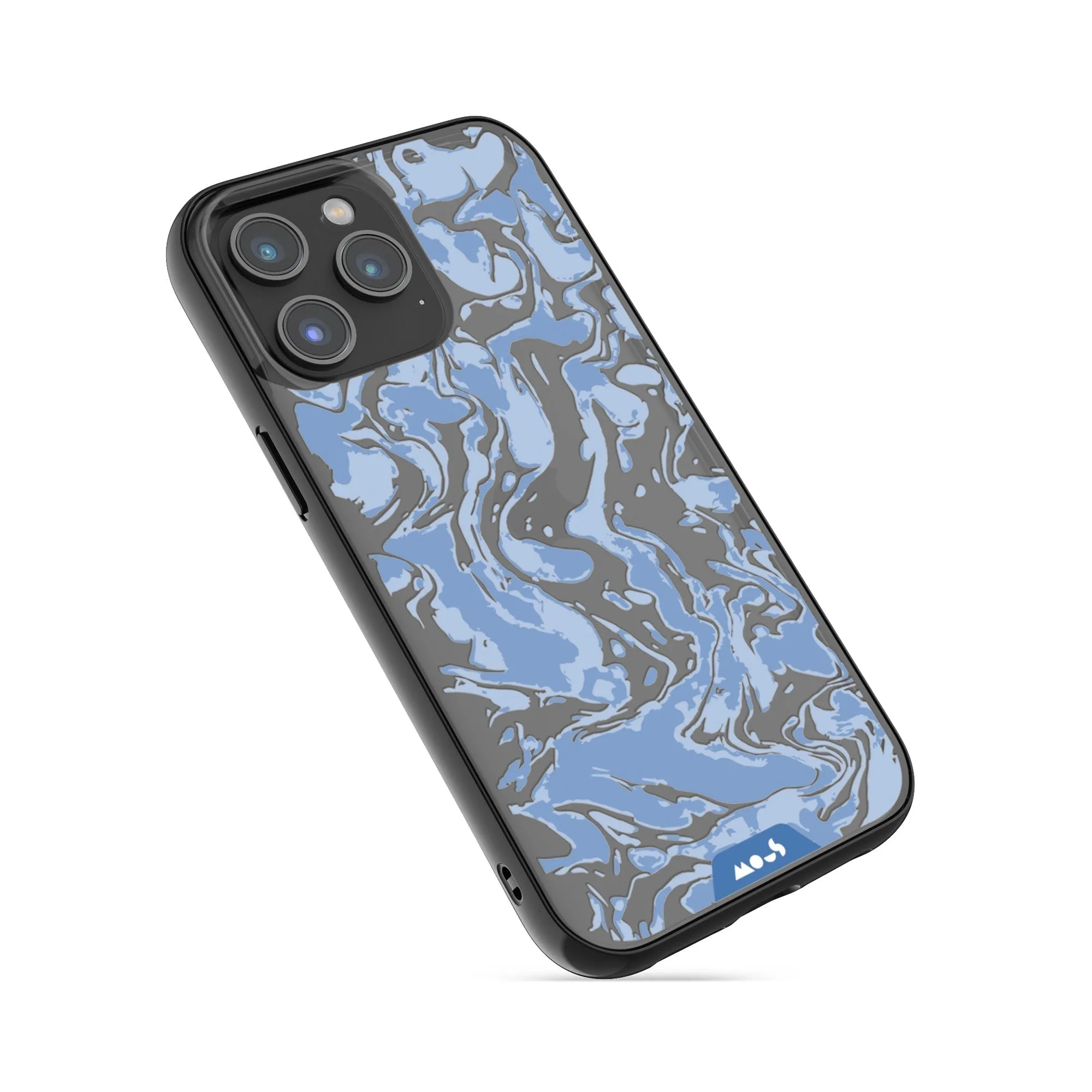 Marbled Sky Blue Printed Phone Case - Clarity