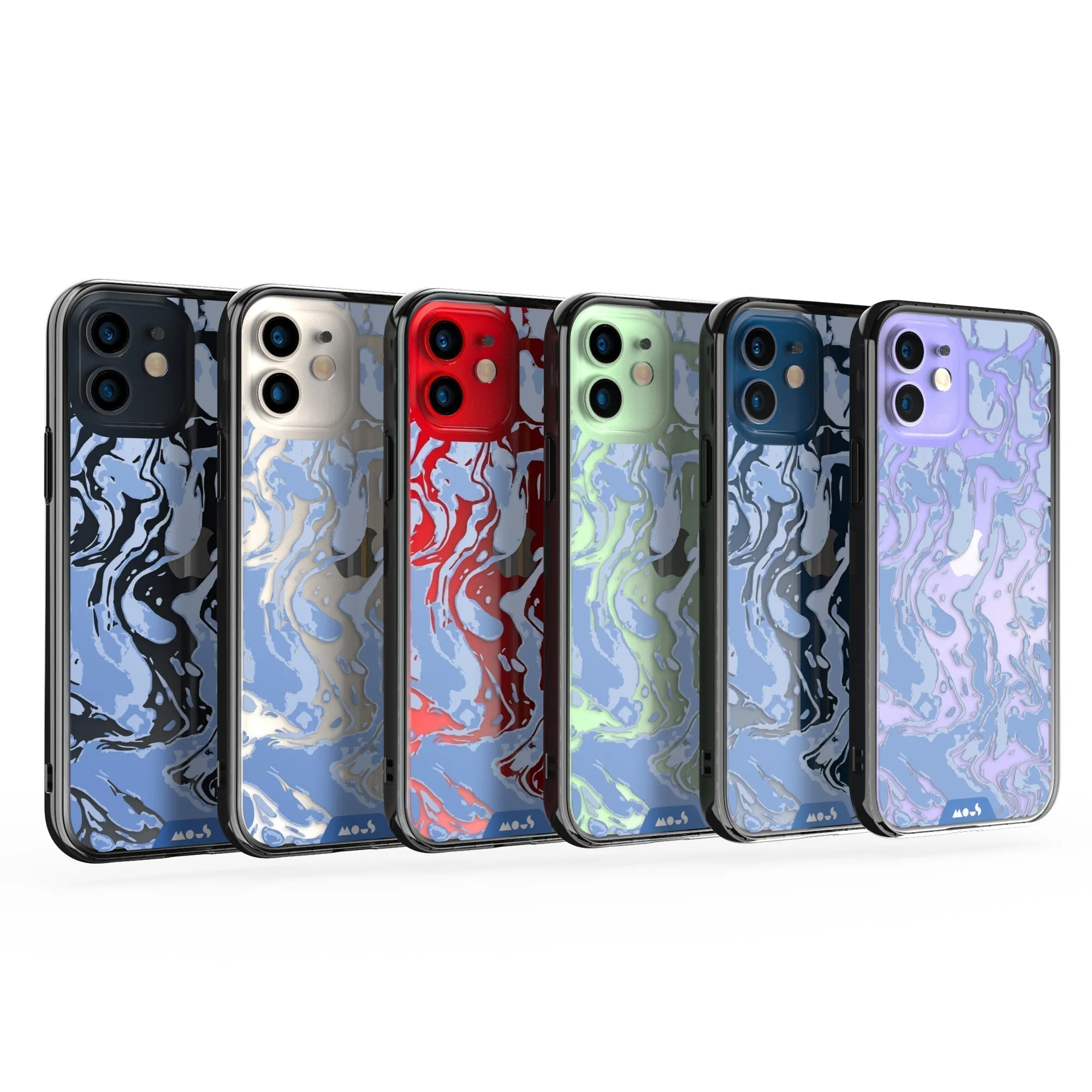 Marbled Sky Blue Printed Phone Case - Clarity