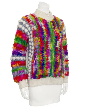 Multi ColorNorma of Canada Hand Knit Bomber & Hat