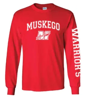 Muskego Warriors Long Sleeve Red T-Shirt