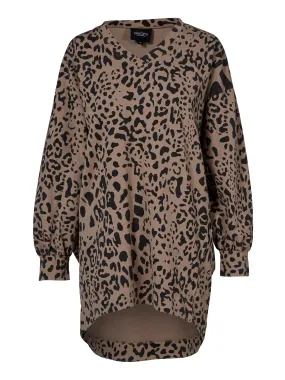 NORMA printed sweat tunic - Beige mix