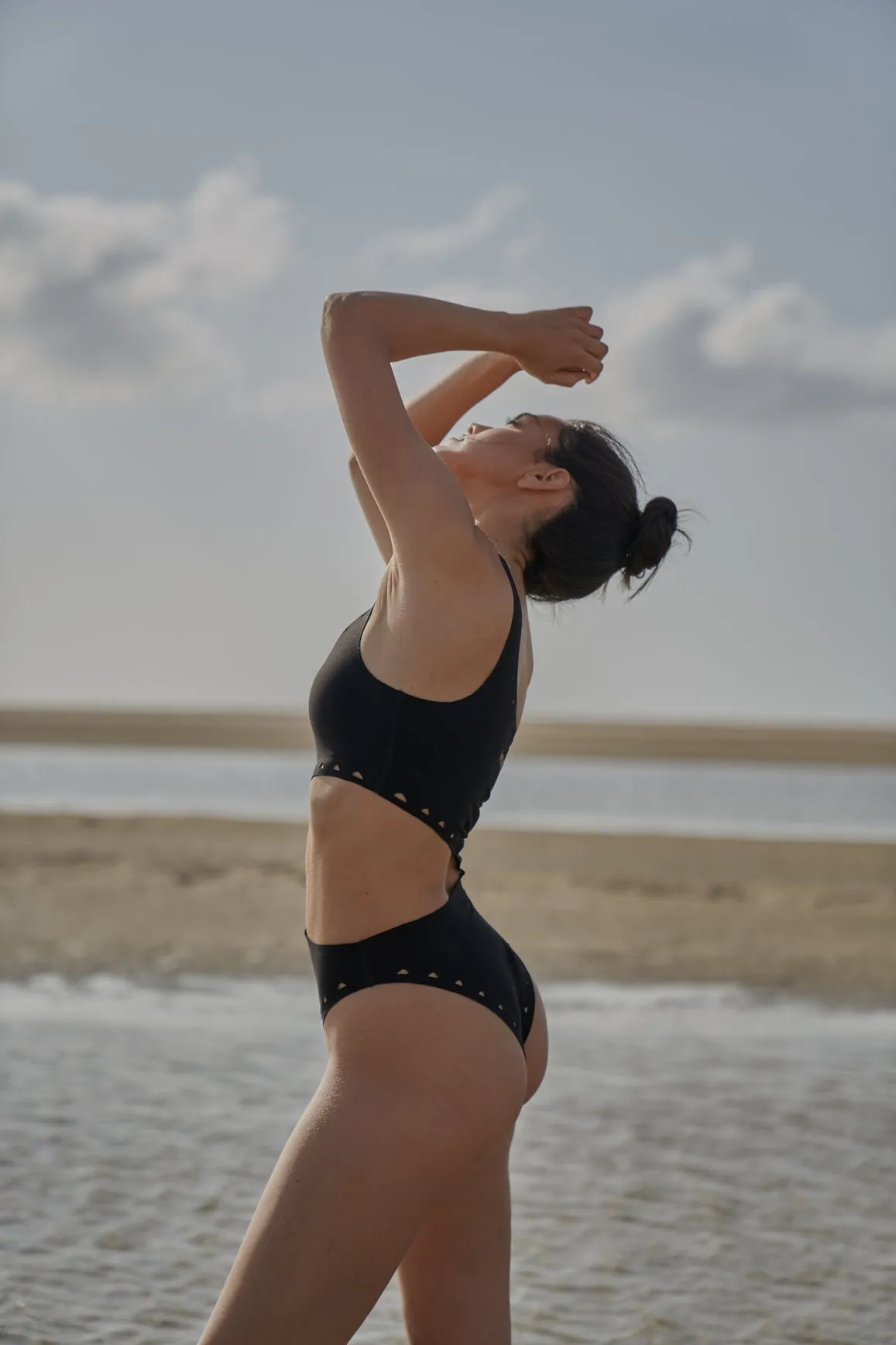 One Shoulder Laser Cut Swimsuit