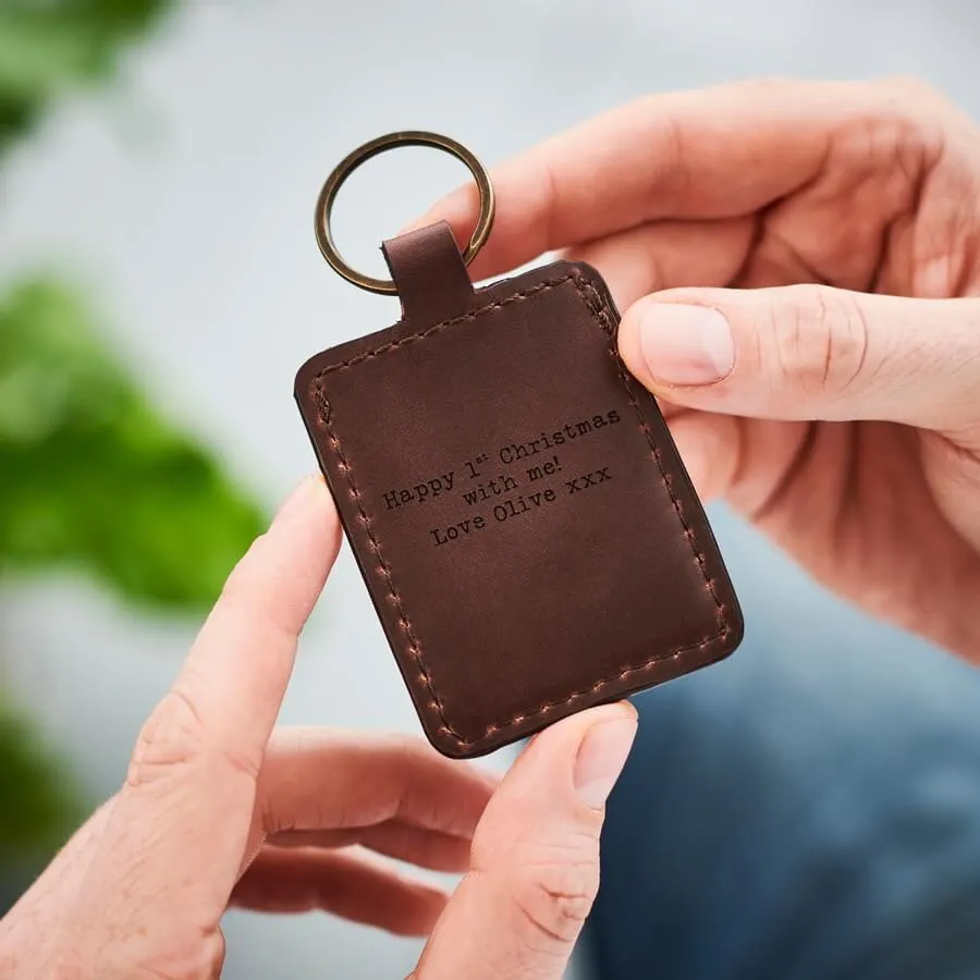 Personalised Leather Key Ring for Mums