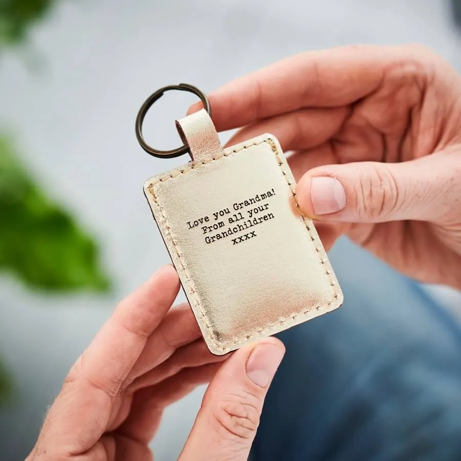 Personalised Leather Key Ring for Mums