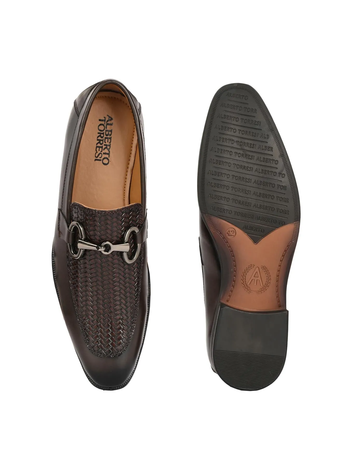 Premium Branded Horsebit Formal Synthetic Loafer With Tpr Sole And Heel Support