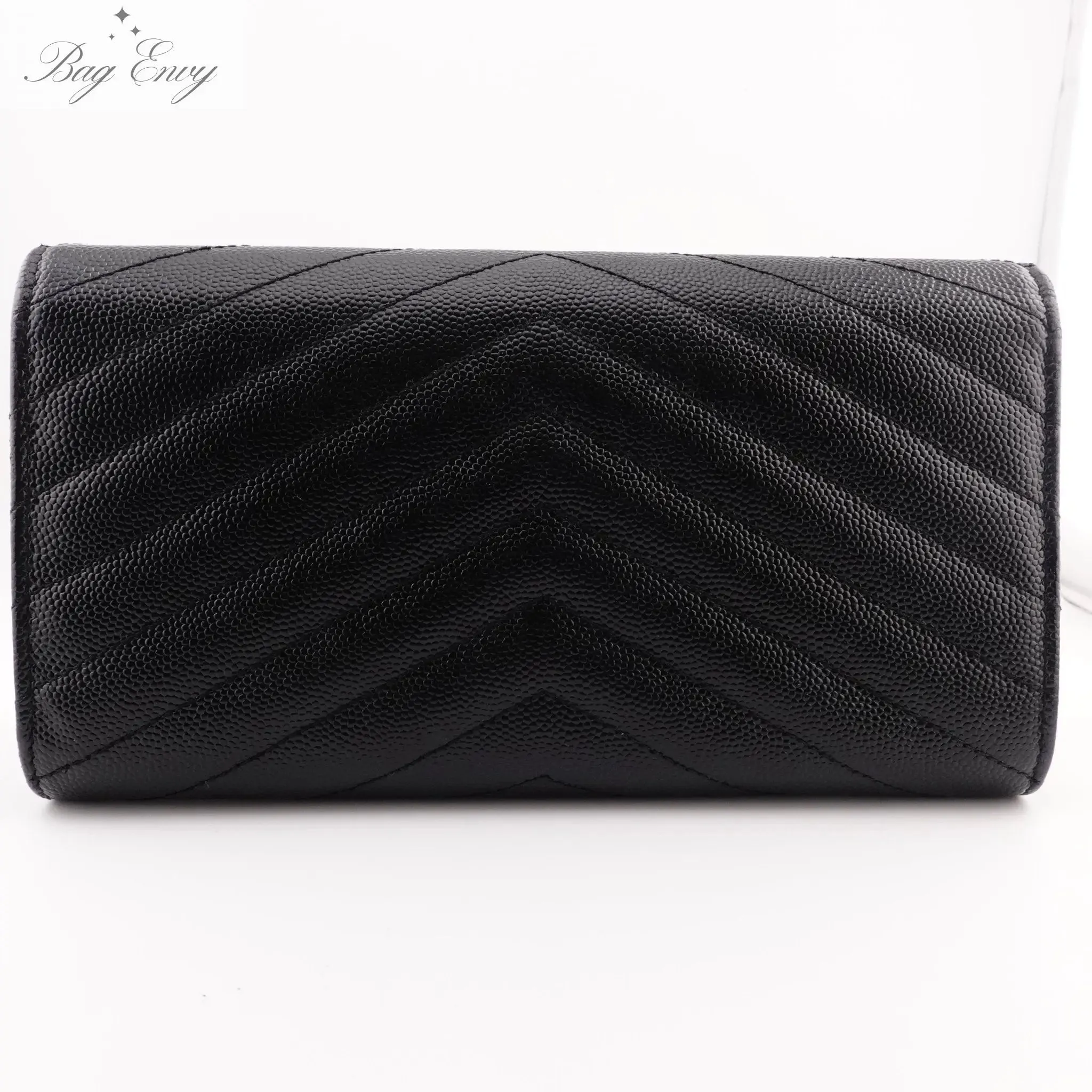 SAINT LAURENT Grain de Poudre Chevron Cassandra YSL Clutch on Chain