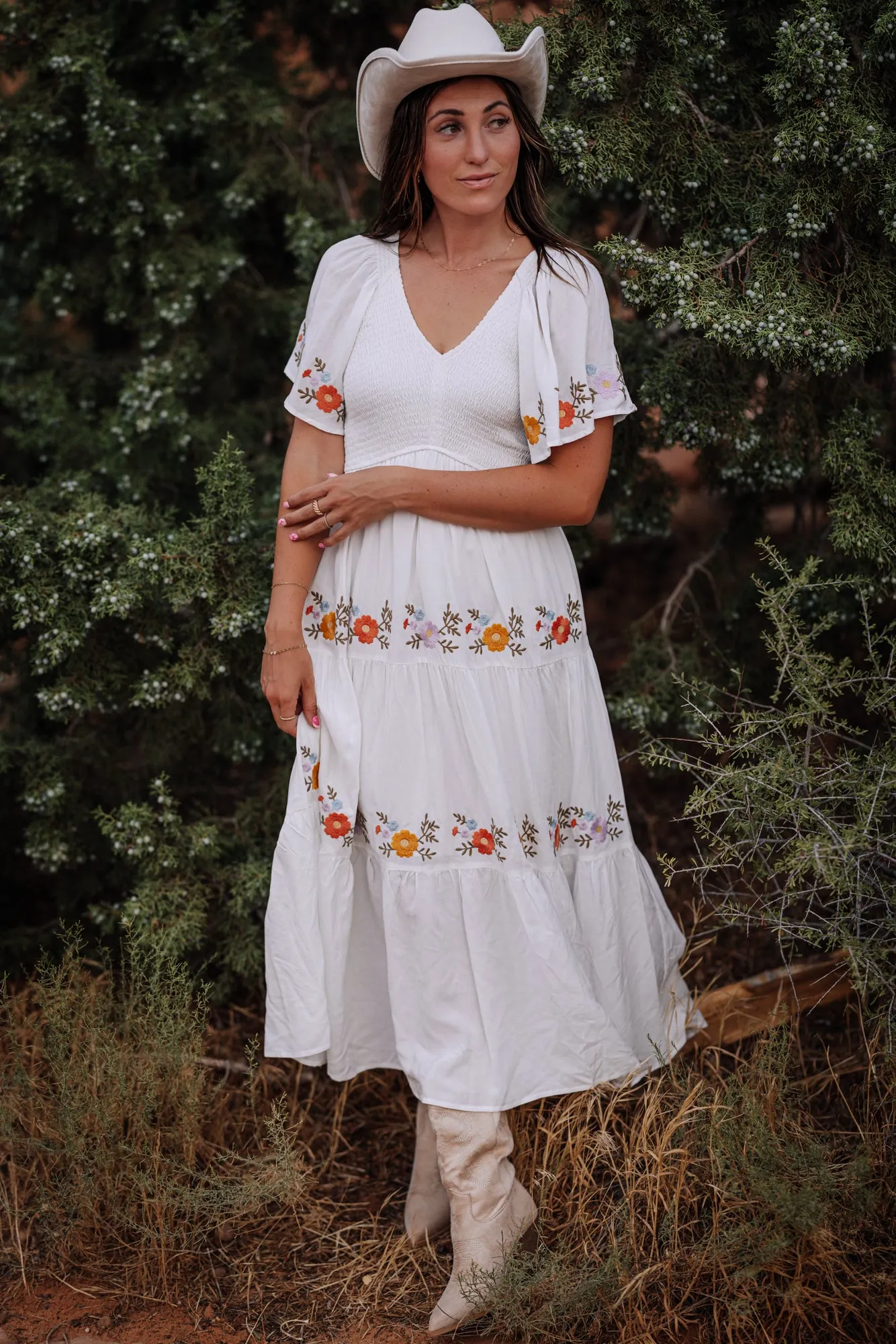 Sicily Embroidered Midi Dress - Coming Soon