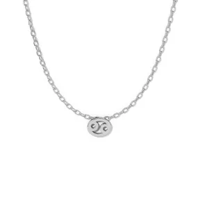 Silver Cancer Zodiac Necklace