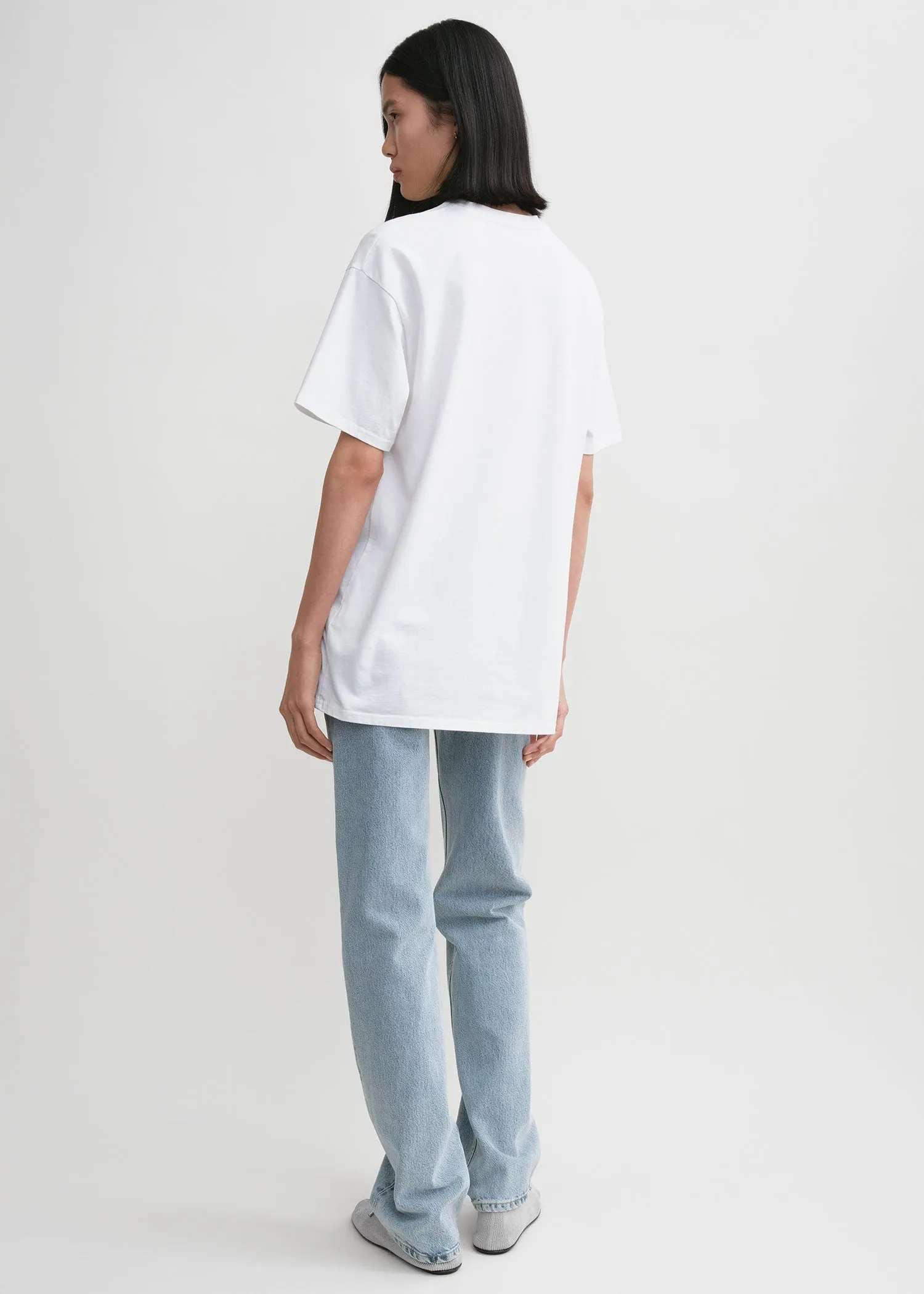 Straight cotton tee off-white