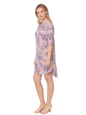 Tianello Print  "Ursula" 100% Washable Silk Long Sleeved "Cailin" Dress