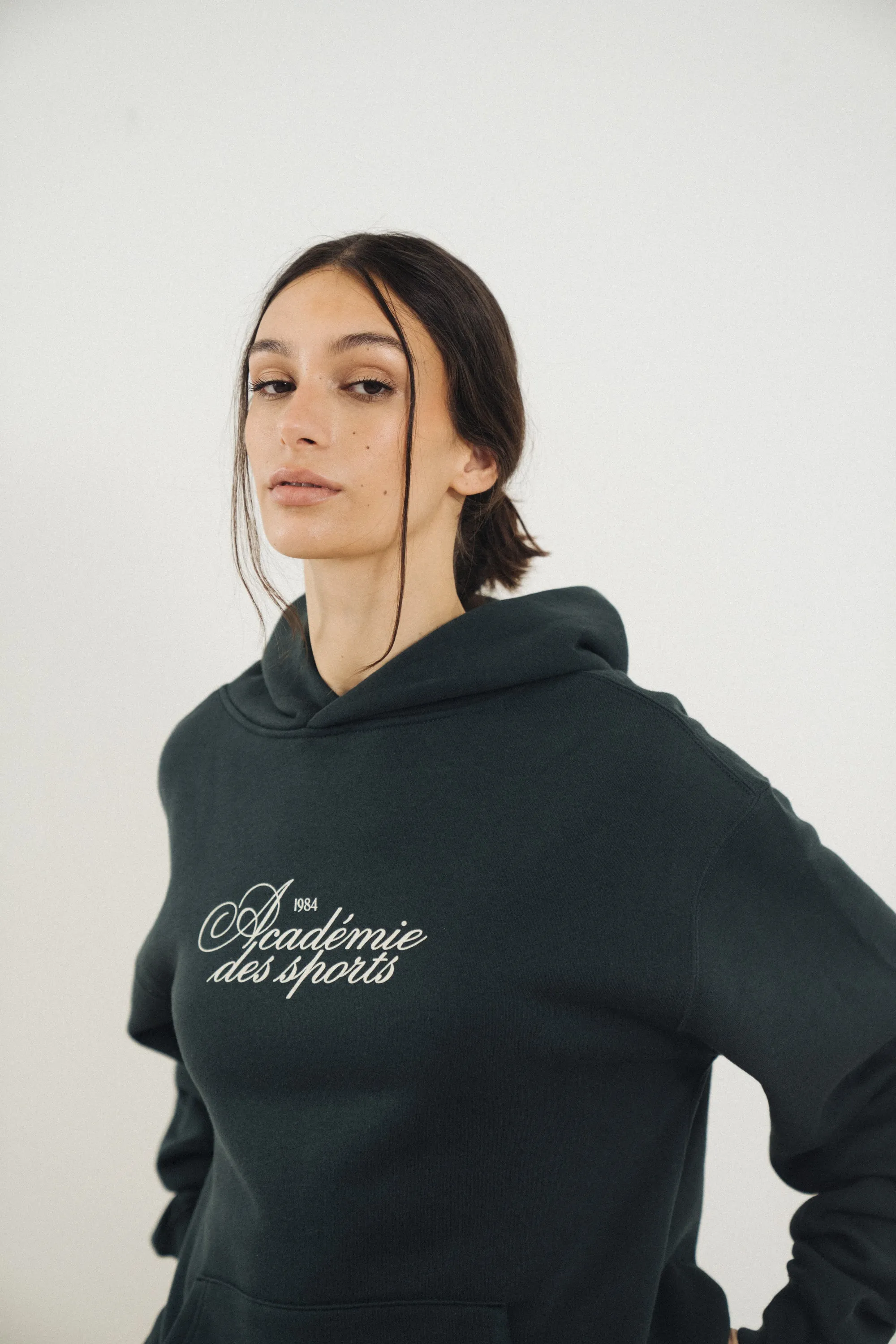 Vice 84 'Académie Des Sports Script' Hoodie - Pine