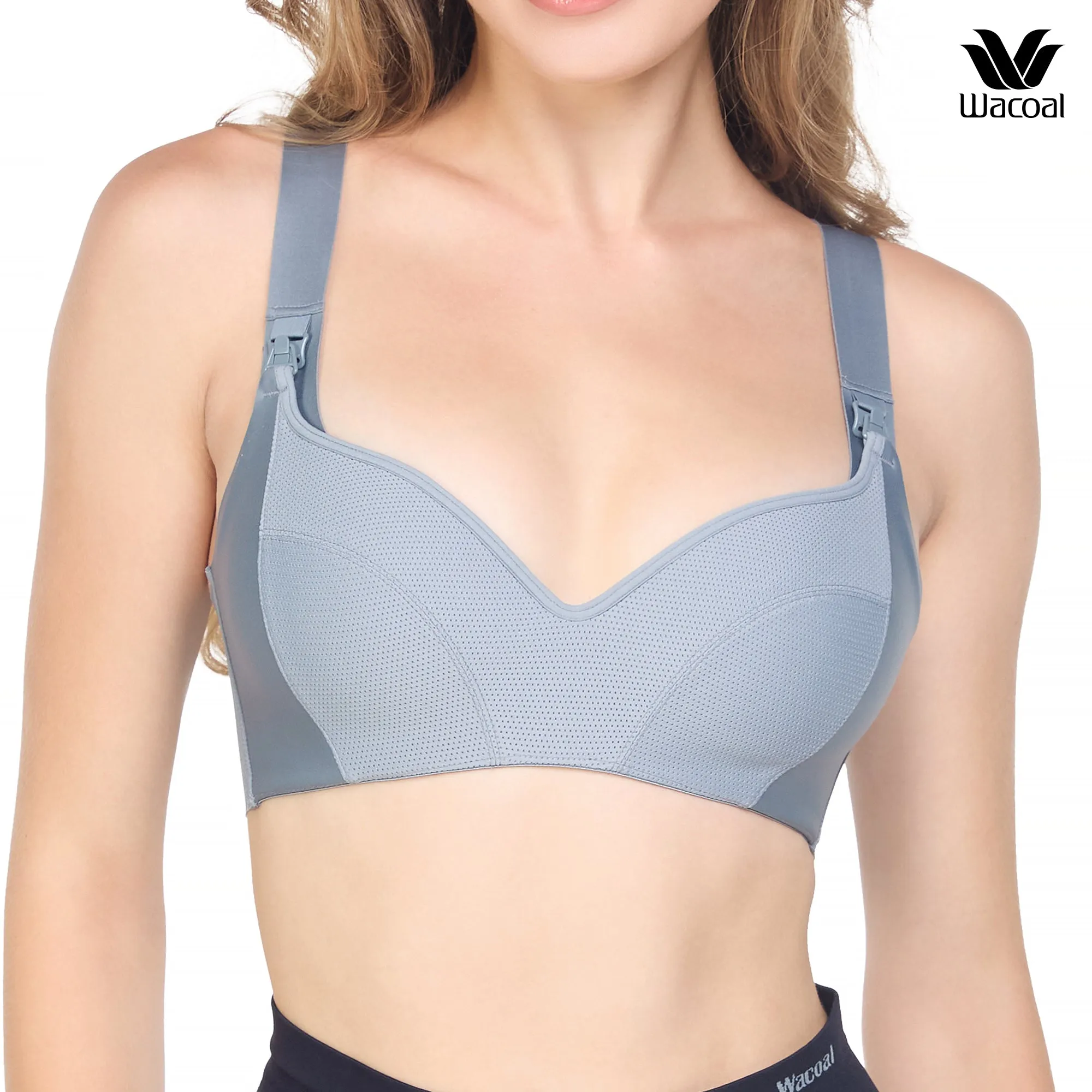 Wacoal Maternity Bra บราไม่เสริมโครง รุ่น WM1A01 สีเทา (GY)