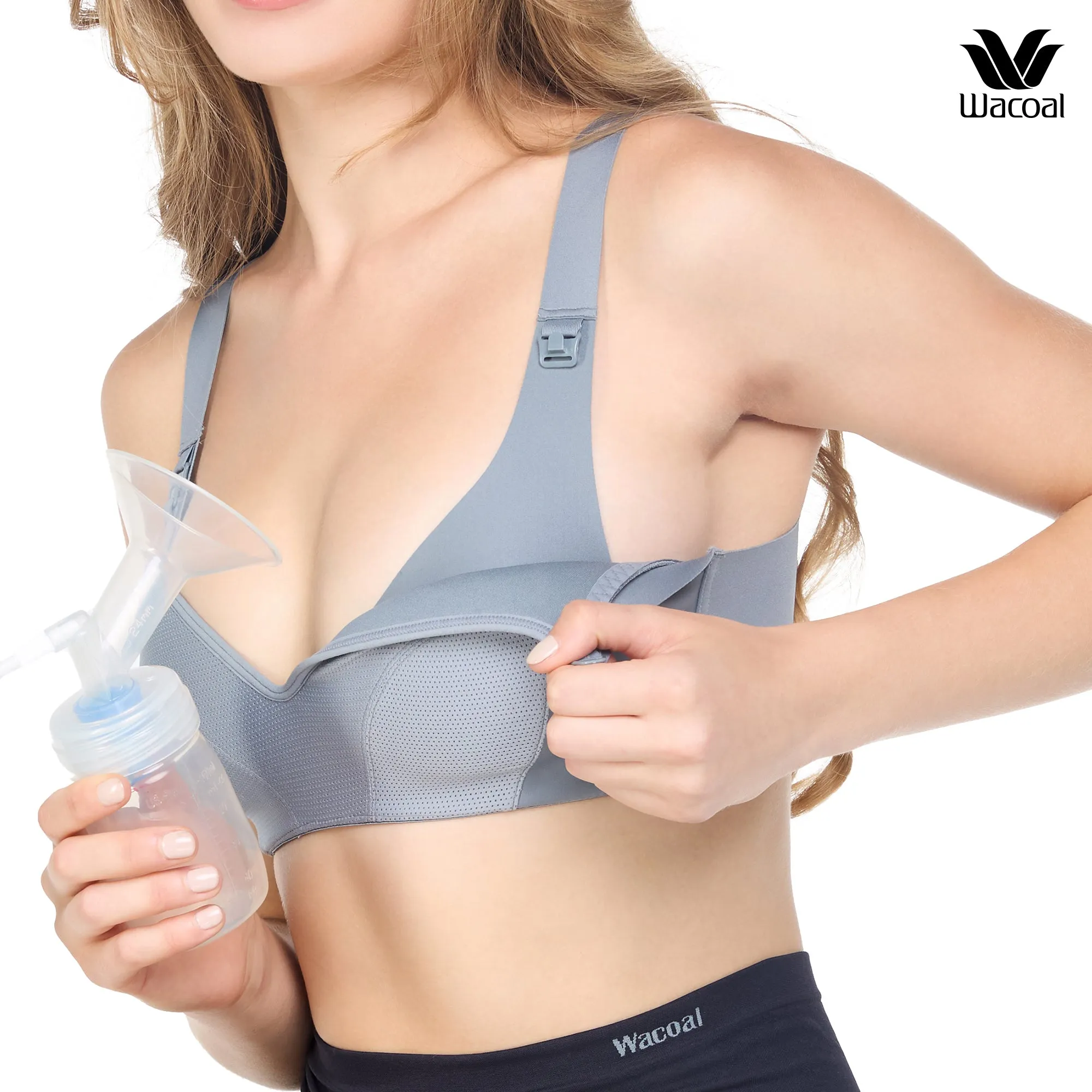 Wacoal Maternity Bra บราไม่เสริมโครง รุ่น WM1A01 สีเทา (GY)