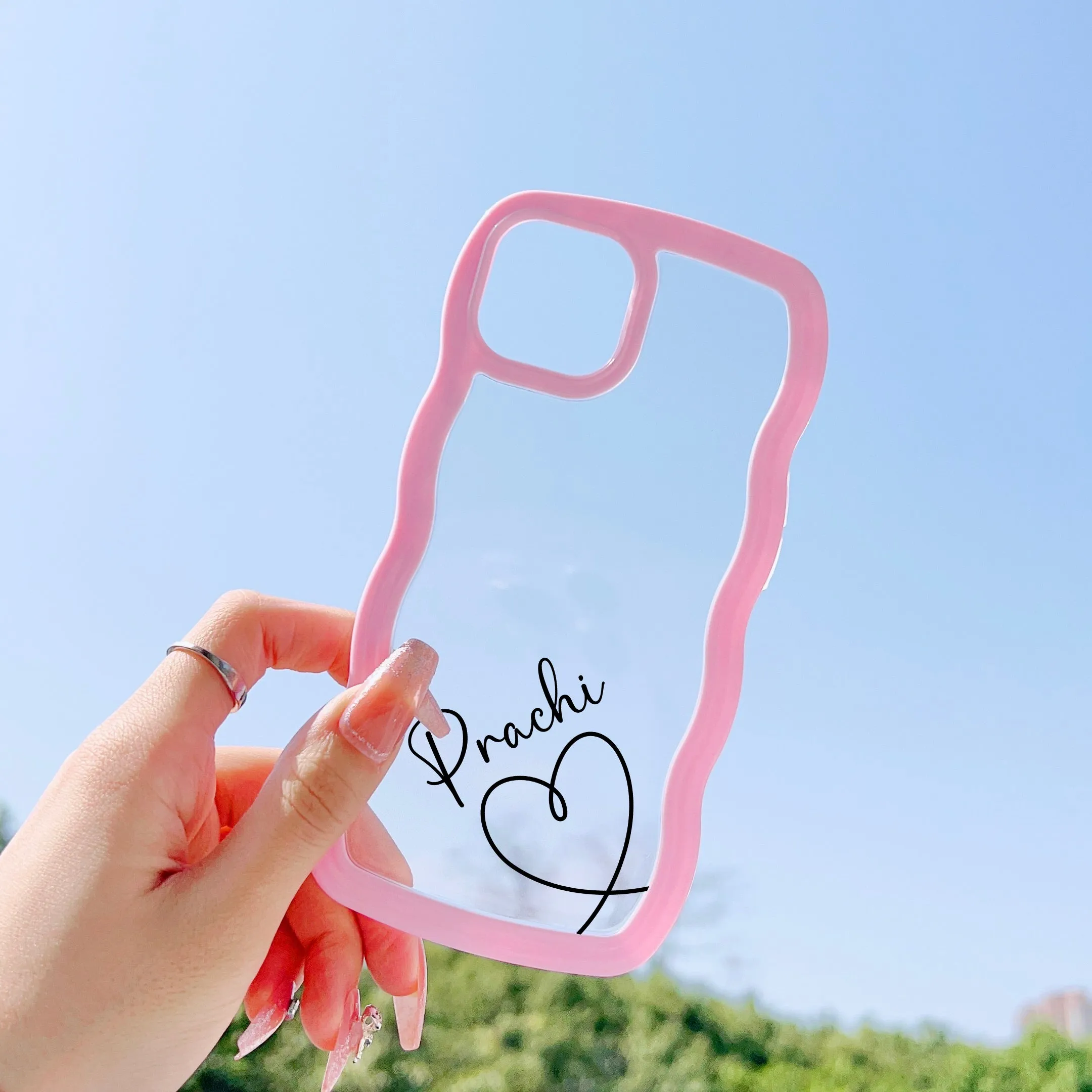 Wawy Style Customised Silicon Case for iPhone  ( Pink )