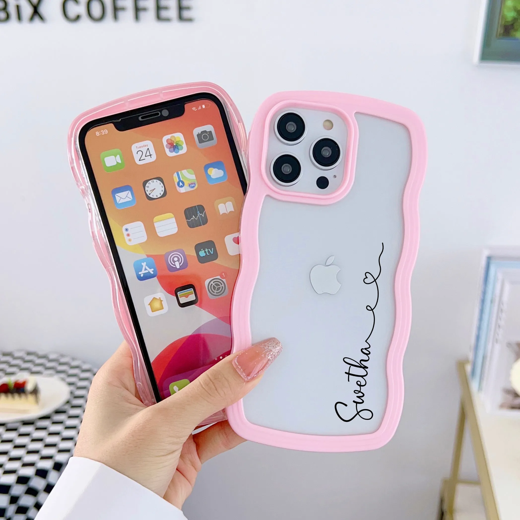 Wawy Style Customised Silicon Case for iPhone  ( Pink )