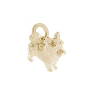 Yorkshire Terrier Solid Gold Dog Charm